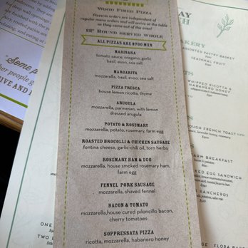 Flora's Field Kitchen - Menú - Pizza Near Me - Ánimas Bajas, BCS