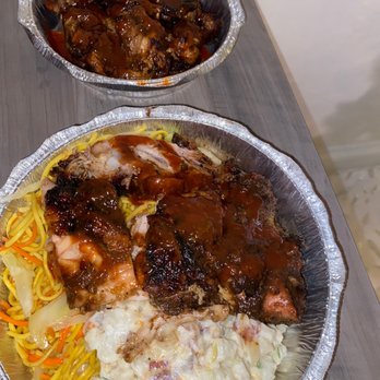 Avenue BBQ Hut - Jerk (bottom) / lamb (top) - Trinidadian Near Me - Jamaica, New York Avenue BBQ Hut - Jerk (bottom) / lamb (top) - Trinidadian Near Me - Jamaica, New York