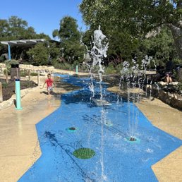 River splash pad at 9:30am