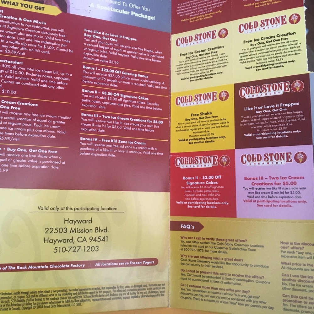 Cold Stone Creamery - Ice Cream & Frozen Yogurt Near Me - Hayward, California