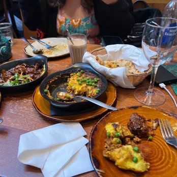 Cinnamon Bazaar - The AftermathOrdered: Lamb shepherds pie, pork belly, Chaat & Chicken Tiki Naan. Also. The Traditional chai tea - Indian Near Me - Covent Garden, XGL