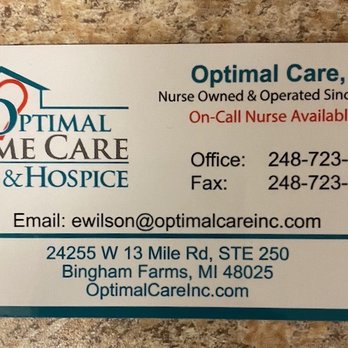 Optimal Care - Home Health Care Near Me - Bingham Farms, Michigan Optimal Care - Home Health Care Near Me - Bingham Farms, Michigan