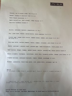 Menu photo 4 Little Collins Amsterdam, NH