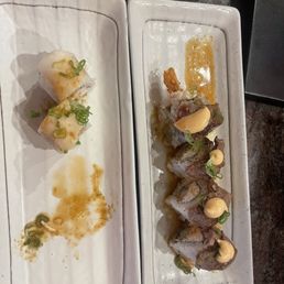 Whoops I ate half of the white tiger roll.. Whoops I ate half of the white tiger roll..