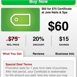 Joie Nails & Spa - 2/22/12 Another great promo with Yelp's help :)