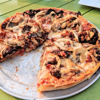 CabbyShack - Steak Bomb Pizza.  Looked and smelled so good that the neighbors asked what it was. - Seafood Near Me - Plymouth, Massachusetts
