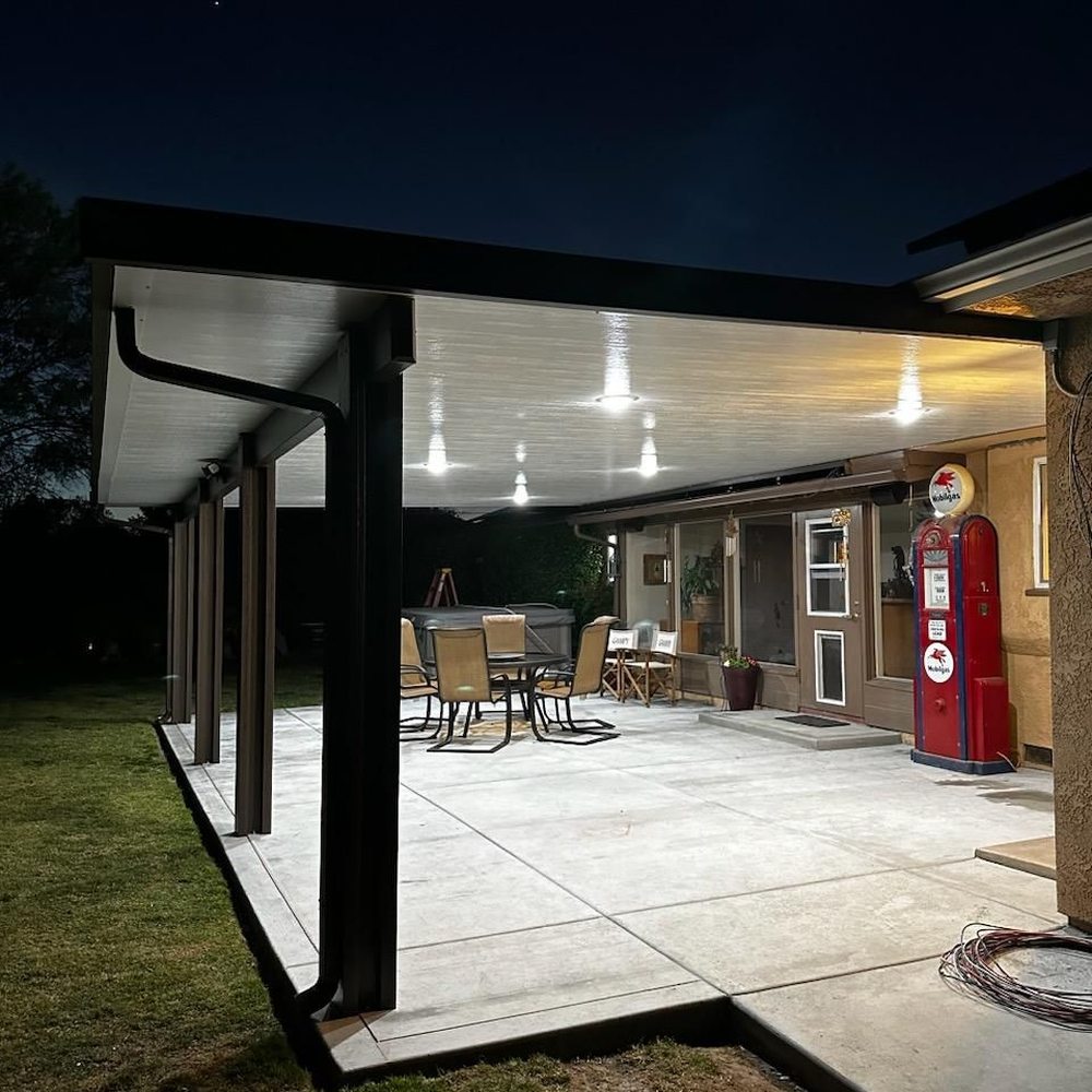 New patio cover by Lightning Raingutters New patio cover by Lightning Raingutters