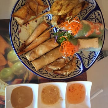 Pad Thai Restaurant - Sampler appetizer platter was off the hook. - Thai Near Me - Escondido, California Pad Thai Restaurant - Sampler appetizer platter was off the hook. - Thai Near Me - Escondido, California