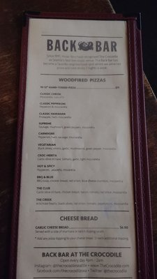 Menu photo 5 The Crocodile Seattle, WA