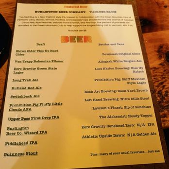 The Garlic - Beer list as of winter '25 - Italian Near Me - Killington, Vermont