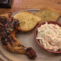 Nando's - My meal: Quarter Chicken, garlic "bread", coleslaw.
