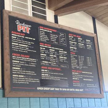 The Barbeque Pit - Overhead Menu - Barbeque Near Me - San Jose, California The Barbeque Pit - Overhead Menu - Barbeque Near Me - San Jose, California