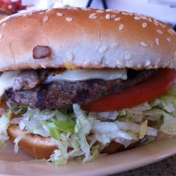Grand Burger - 1/4 lbs. swiss cheese and mushroom burger - Burgers Near Me - Glendora, California