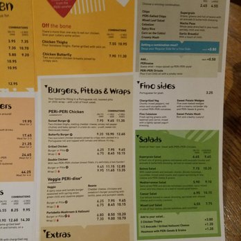 Nando's - menu - Fast Food Near Me - London, XGL Nando's - menu - Fast Food Near Me - London, XGL