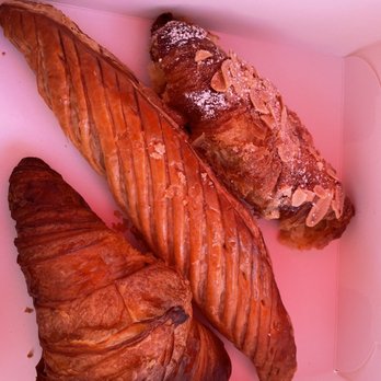 Moulin - Top to bottom: Almond, apple turnover, and croissant - Cafes Near Me - Laguna Beach, California Moulin - Top to bottom: Almond, apple turnover, and croissant - Cafes Near Me - Laguna Beach, California