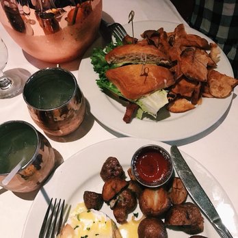 Sonsie - eggs benedict and BLT sandwich, with a pitcher of moscow mules - New American Near Me - Boston, Massachusetts Sonsie - eggs benedict and BLT sandwich, with a pitcher of moscow mules - New American Near Me - Boston, Massachusetts