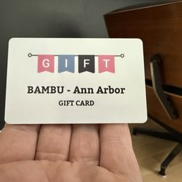 Gift card front