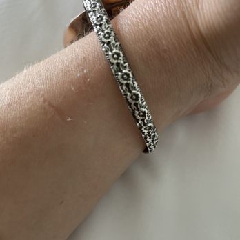 The Gem Studio - Backside design on bracelet I made - one of the many metal band pattern options they offer - Art Classes Near Me