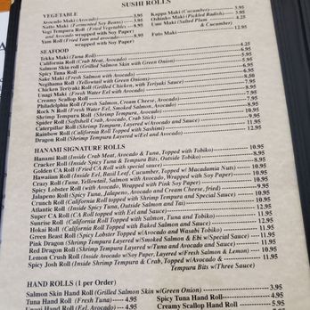 Hanami Sushi - Menu - Sushi Bars Near Me - Morgan Hill, California Hanami Sushi - Menu - Sushi Bars Near Me - Morgan Hill, California