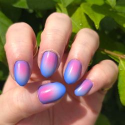 Masking Perfection Nails - Russian structured manicure with builder gel and ombré design.