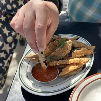 La Copine - fried eggplant with tomato chutney - New American Near Me - Yucca Valley, California La Copine - fried eggplant with tomato chutney - New American Near Me - Yucca Valley, California