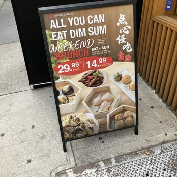 Dimsum Garden - Sandwich board with weekend Dimsum special - Dim Sum Near Me - New York, New York Dimsum Garden - Sandwich board with weekend Dimsum special - Dim Sum Near Me - New York, New York
