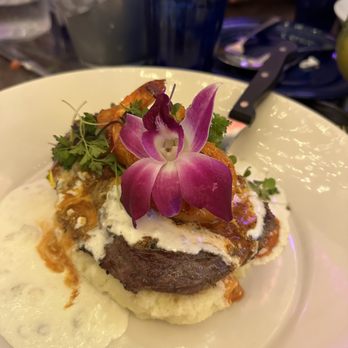 Mayas - Ribeye with mashed potatoes, cabrales blue cheese sauce, prawns with guajillo sauce. What I tasted..Thai sweet chili sauce :( - Latin American Near Me - New Orleans, Louisiana Mayas - Ribeye with mashed potatoes, cabrales blue cheese sauce, prawns with guajillo sauce. What I tasted..Thai sweet chili sauce :( - Latin American Near Me - New Orleans, Louisiana