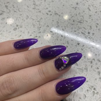 Star Nails & Spa - Purple jelly heart nails - Nail Salons Near Me - Corona, California