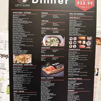 Let's Sushi - Menu - Sushi Bars Near Me - Wexford, Pennsylvania