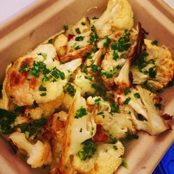 The Food Truck at The Nutmeg - Roast cauliflower with hummus and lemon.