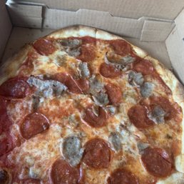 Pepperoni and sausage pizza Pepperoni and sausage pizza