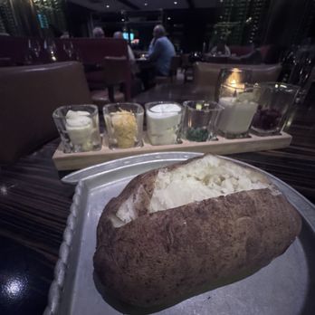 Jack Binion's Steak at Horseshoe Las Vegas - Baked potato with a side - Steakhouses Near Me - Las Vegas, Nevada Jack Binion's Steak at Horseshoe Las Vegas - Baked potato with a side - Steakhouses Near Me - Las Vegas, Nevada