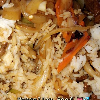 Phoenix Palace - Mongolian Beef with white rice - Chinese Near Me - El Paso, Texas