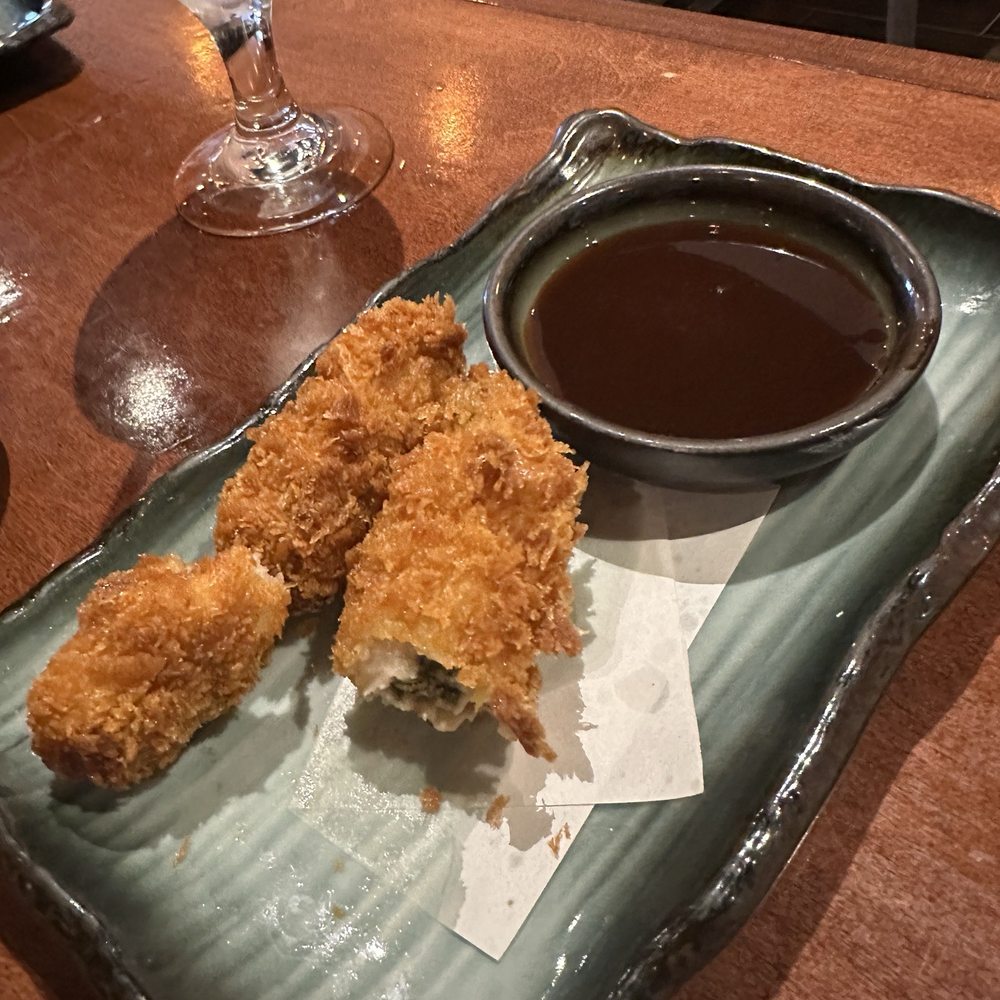Hinoki - Panko oysters...a bit greasy for my taste. - Sushi Bars Near Me - Frisco, Texas Hinoki - Panko oysters...a bit greasy for my taste. - Sushi Bars Near Me - Frisco, Texas