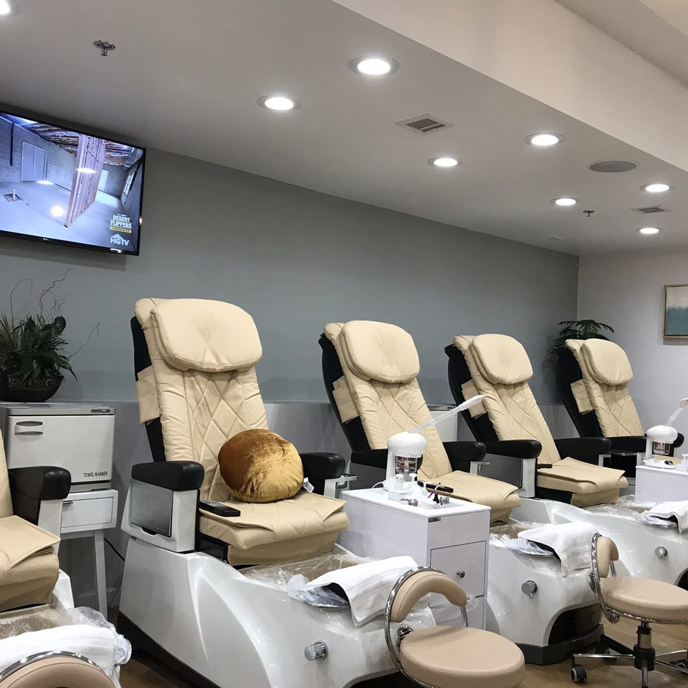 Aurora Nail Lounge - Soothing colors. High quality recliners for pedicures. Looks so relaxing. - Nail Salons Near Me - Providence, Rhode Island