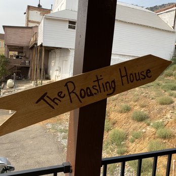 The Roasting House - Sign telling you you're going the right direction! - Coffee & Tea Near Me - Virginia City, Nevada