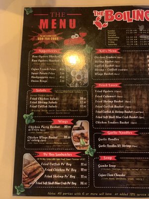 Menu photo 7 The Boiling Station Visalia, CA
