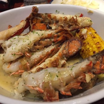 Red Lobster - Baked salmon with corn and potatoes. Yummmmmy - Seafood Near Me - Ann Arbor, Michigan