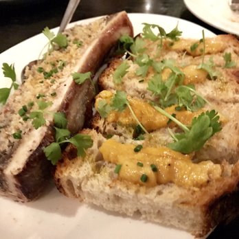Twenty Eight - Uni and bone marrow toasts - Steakhouses Near Me - Irvine, California Twenty Eight - Uni and bone marrow toasts - Steakhouses Near Me - Irvine, California