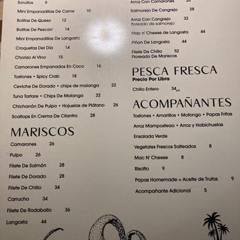 Hoy Como Ayer - Menu tonight - Seafood Near Me - Cabo Rojo, Puerto Rico