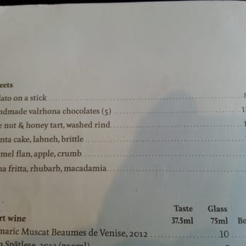 Ortolana - part of the menu, Nov. 7, 2014 - Desserts Near Me - Auckland, AUK Ortolana - part of the menu, Nov. 7, 2014 - Desserts Near Me - Auckland, AUK