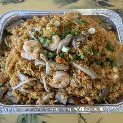 House Fried Rice Tray (Shrimp,Chicken and Beef)