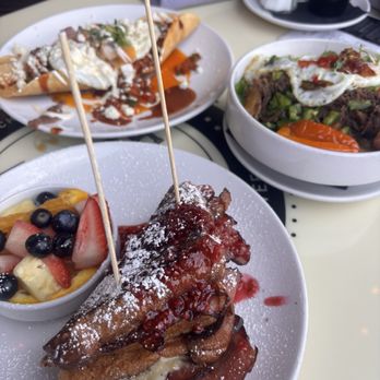 Brunch & Sip - Monte Cristi with bacon, Huevos Rancheros, and Shirt Rib Hash - Coffee & Tea Near Me - Phoenix, Arizona Brunch & Sip - Monte Cristi with bacon, Huevos Rancheros, and Shirt Rib Hash - Coffee & Tea Near Me - Phoenix, Arizona