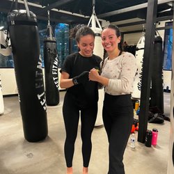 Sweet Fitness Kickboxing - My sister and I at the end of our workout