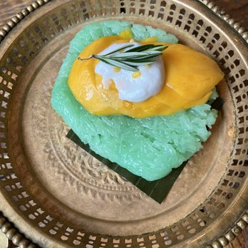 Sisters Thai - Blue green mango sticky rice! So fun and so delicious!!!! - Thai Near Me - Alexandria, Virginia Sisters Thai - Blue green mango sticky rice! So fun and so delicious!!!! - Thai Near Me - Alexandria, Virginia