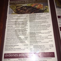 Nicely translated Menu from Spanish to English! Nicely translated Menu from Spanish to English!