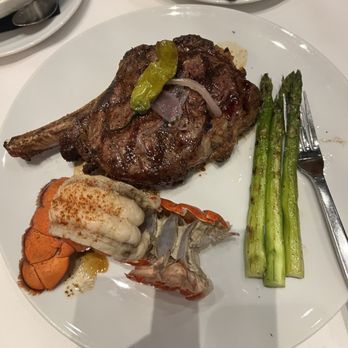 MRKT - Bone In Ribeye* Petite Lobster Tail with Grilled Asparagus - Seafood Near Me - North Las Vegas, Nevada MRKT - Bone In Ribeye* Petite Lobster Tail with Grilled Asparagus - Seafood Near Me - North Las Vegas, Nevada