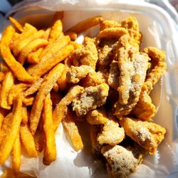 Hook Fish & Chicken - Catfish nuggets with fries and coleslaw