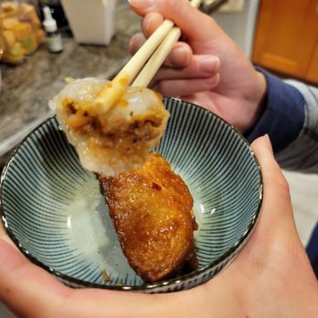Bhan Mae Vane - Inside of Savory tapioca ball - snacking at home - Thai Near Me - Alameda, California Bhan Mae Vane - Inside of Savory tapioca ball - snacking at home - Thai Near Me - Alameda, California