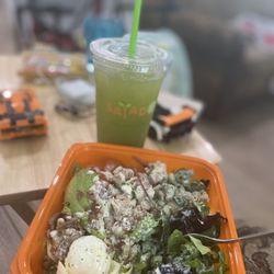 Salad and Go - Cobb salad cucumber mint lemonade